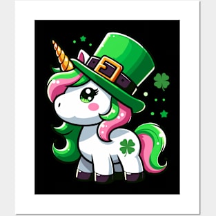 St Patrick's Day Unicorn Posters and Art